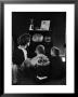 Mother And Two Children Sitting On Floor Of Living Room Watching A Western On Tv by Alfred Eisenstaedt Limited Edition Print