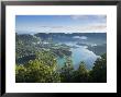 Sete Cidades Village With Lagoa Azul And Lagoa Verde, Sao Miguel Island, Azores, Portugal by Alan Copson Limited Edition Print