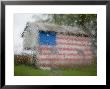Raindrops On A Window Diffuse American Flag Painted On Shed, Dover, Delaware by Stephen St. John Limited Edition Print