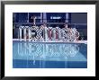 School Children Playing On Olympic Logo Mexico 68 Beside Pool by John Dominis Limited Edition Print