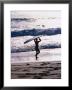 Longboarder Walking On Beach, Indonesia by Paul Beinssen Limited Edition Print