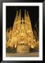 Night View Of Antoni Gaudis La Sagrada Familia Temple by Richard Nowitz Limited Edition Print