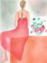 Femme A La Robe Rose by Claire Astaix Limited Edition Print