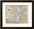 Plan De La Tapisserie, Map Of Paris, Originally A Tapestry Made In Circa 1570, 1818 by Caroline Naudet Limited Edition Print