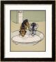 Dog And A Cat Drink Milk From A Large Bowl by Cecil Aldin Limited Edition Print