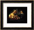 Jacob Blessing His Grandchildren Ephraim And Menasse, Parents Joseph And Anasth by Rembrandt Van Rijn Limited Edition Print