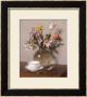 A Vase Of Flowers With A Coffee Cup by Henri Fantin-Latour Limited Edition Print