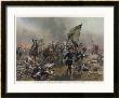 Battle Of Zorndorf Friedrich Der Grosse Leads His Soldiers by C. Rochling Limited Edition Print