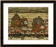 Two Blocks Of Houses With Cloth Lines Or The Suburbs (Ii), 1914 by Egon Schiele Limited Edition Pricing Art Print