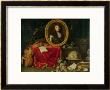 Still Life With Portrait Of King Louis Xiv Surrounded By Musical Instruments by Jean Garnier Limited Edition Print