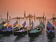 Sunset On Gondolas, Venice, Italy by Michael Howell Limited Edition Print