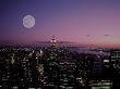 Moon And Empire State Building At Night, Nyc by Ips Agency Limited Edition Print