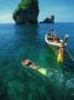 Boat And Snorkeler, Koh Phi Phi, Thailand by Jacob Halaska Limited Edition Print