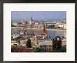 Houses And Church In Buda And The Parliament Building In Pest In Budapest by Gavin Hellier Limited Edition Print