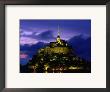 Mont Saint Michel, Lit Up At Sunset, Mont St. Michel, France by John Elk Iii Limited Edition Print