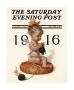 New Year's Baby, C.1916: Knitting by Joseph Christian Leyendecker Limited Edition Pricing Art Print