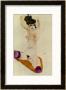 Seated Nude Girl With Arms Crossed Over Head, 1911 by Egon Schiele Limited Edition Print