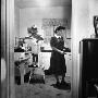 Child Actress Natalie Wood, Cooking In The Kitchen With Her Mother Mrs. Nick Gurdin by Martha Holmes Limited Edition Print