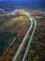 Aerial Of Roads, Countryside And Piscataquis River In Penobscot County, Usa by Jim Wark Limited Edition Print
