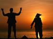 Women Exercising At Sunset On Beach, Nha Trang, Khanh Hoa, Vietnam by John Banagan Limited Edition Print