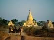 Cow-Drawn Cart In Front Of Stupas, Bagan, Mandalay, Myanmar (Burma) by Bernard Napthine Limited Edition Pricing Art Print