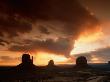 Sunset Over Rock Formations, Monument Valley Navajo Tribal Park, Arizona, Usa by Curtis Martin Limited Edition Print