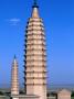 Twin Pagodas Of Baisikou, Yinchuan, Ningxia, China by Bill Wassman Limited Edition Print