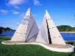 Sculpture Of Sails At Grand Haven Harbor, Mi by Barry Winiker Limited Edition Print