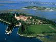 Aerial View Of San Francesco Del Deserto Island, Venice, Veneto, Italy by Roberto Gerometta Limited Edition Print