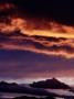 Dark & Orange Sunset Clouds Over Mountains by David Ennis Limited Edition Print