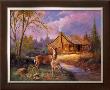 Deer Near Cabin by M. Caroselli Limited Edition Print