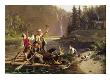 Hunters In Oesterdalen Valley, 1878 (Oil On Canvas) by Carl Julius Lorck Limited Edition Print
