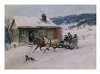 Sledge Riding, 1914 (Oil On Canvas) by Axel Hjalmar Ender Limited Edition Print