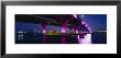 Bridge Lit Up Across A Bay, Macarthur Causeway, Biscayne Bay, Miami, Florida, Usa by Panoramic Images Limited Edition Print