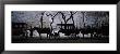 Silhouette Of Horse Drawn Carriages, Chicago, Illinois, Usa by Panoramic Images Limited Edition Pricing Art Print