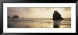 Silhouette Of Rocks On The Beach, Fort Bragg, Mendocino, California, Usa by Panoramic Images Limited Edition Pricing Art Print