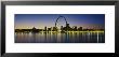 City Lit Up At Night, Gateway Arch, Mississippi River, St. Louis, Missouri, Usa by Panoramic Images Limited Edition Print