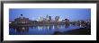 Buildings At The Waterfront Lit Up At Dawn, Des Moines River, Des Moines, Iowa, Usa by Panoramic Images Limited Edition Pricing Art Print