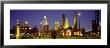 Buildings Lit Up At Night, Cleveland, Ohio, Usa by Panoramic Images Limited Edition Print