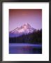 Boys In Canoe On Lost Lake With Mt Hood In The Distance, Mt Hood National Forest, Oregon, Usa by Janis Miglavs Limited Edition Print
