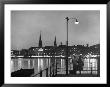 Night Time View Of The City Of Hamburg, Looking Across River At The New Post War Construction by Walter Sanders Limited Edition Print