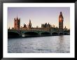 Westminster Bridge And The Houses Of Parliament, Westminster, London, England by John Miller Limited Edition Print