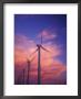 Fiery Cloud At Sunset With Power Generating Windmills, Walla Walla County, Wa Usa by Brent Bergherm Limited Edition Print