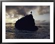 A Huge Rock In Waimea Bay Is A Popular Climbing Spot by Chris Johns Limited Edition Print