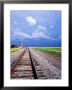 Railroad Tracks And Approaching Thunderstorm, Amarillo, Texas by Holger Leue Limited Edition Print