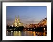 Cologne Cathedral And Hohenzollern Bridge At Night, Cologne, North Rhine Westphalia, Germany by Yadid Levy Limited Edition Print