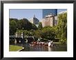 Lagoon Bridge And Swan Boat In The Public Garden, Boston, Massachusetts, United States Of America by Amanda Hall Limited Edition Print