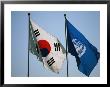 The Flags Of South Korea And The United Nations Wave In The Breeze by Michael S. Yamashita Limited Edition Pricing Art Print