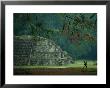 A Monkey Who Lives At The Site Walks Past A Mayan Ruin At Copan by Kenneth Garrett Limited Edition Print