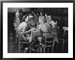 Fashion Models Taking Their Lunch Break At The Racquet Club Cafe by Peter Stackpole Limited Edition Pricing Art Print